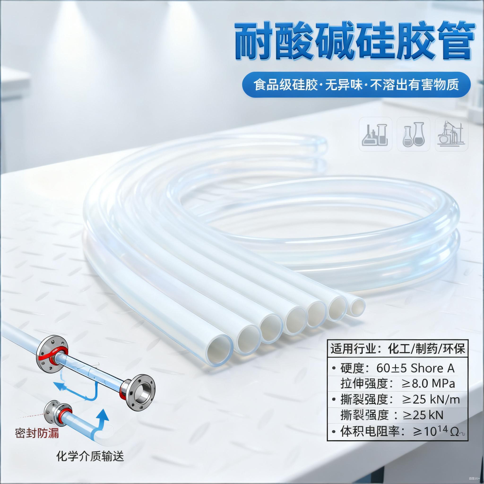 耐酸堿硅膠管